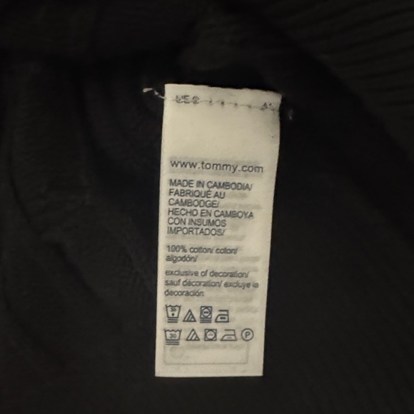 Tommy Hilfiger Men's Black Ribbed Crewneck Sweater - Picture 3 of 5